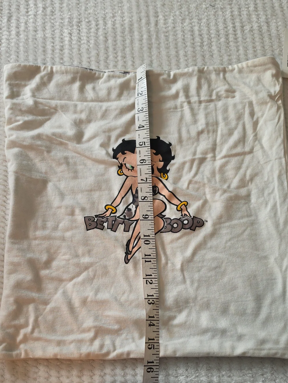 Betty Boop Graphic Strapless Tube Top - Cream Brand New